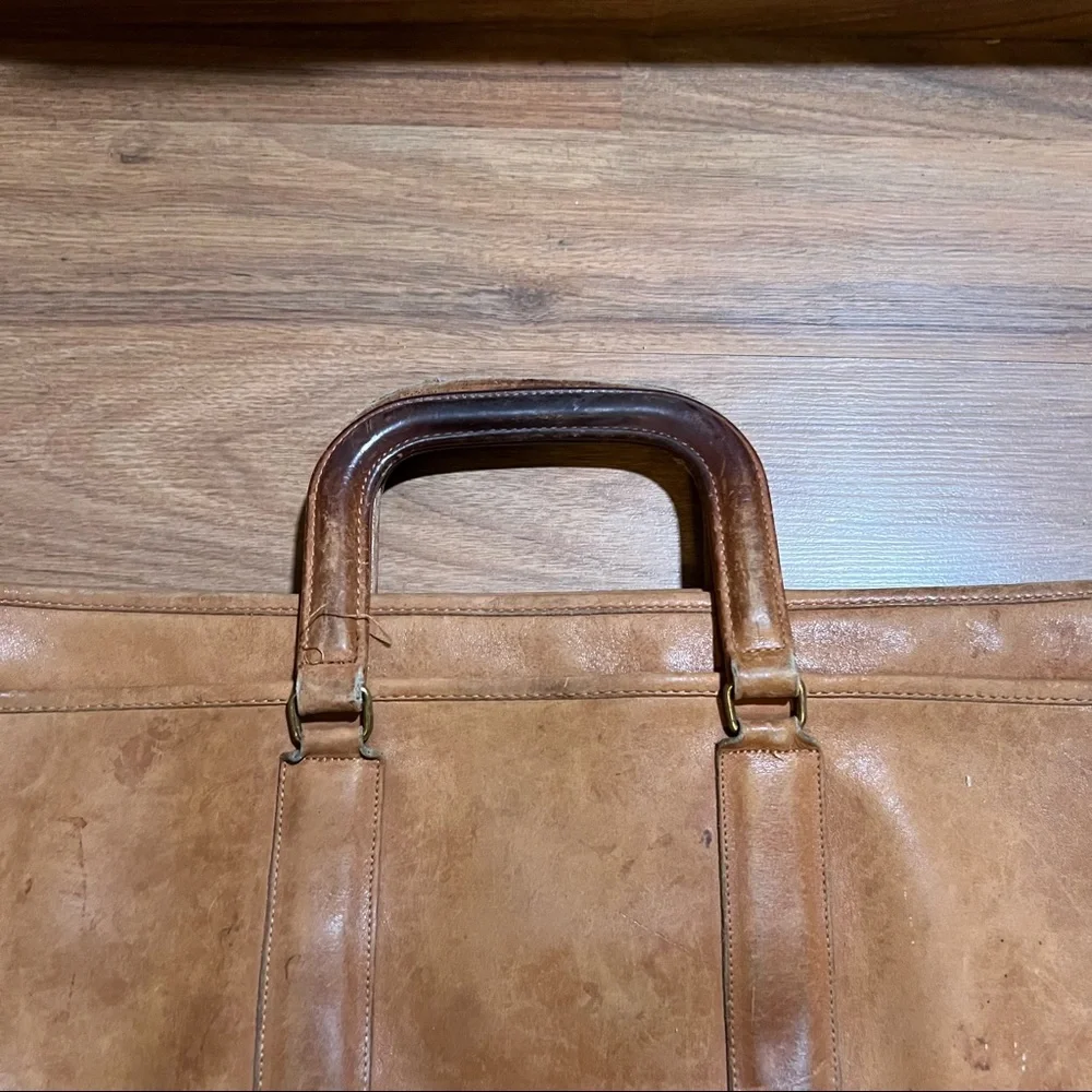 Coach Tan Brown Leather Unisex Briefcase
